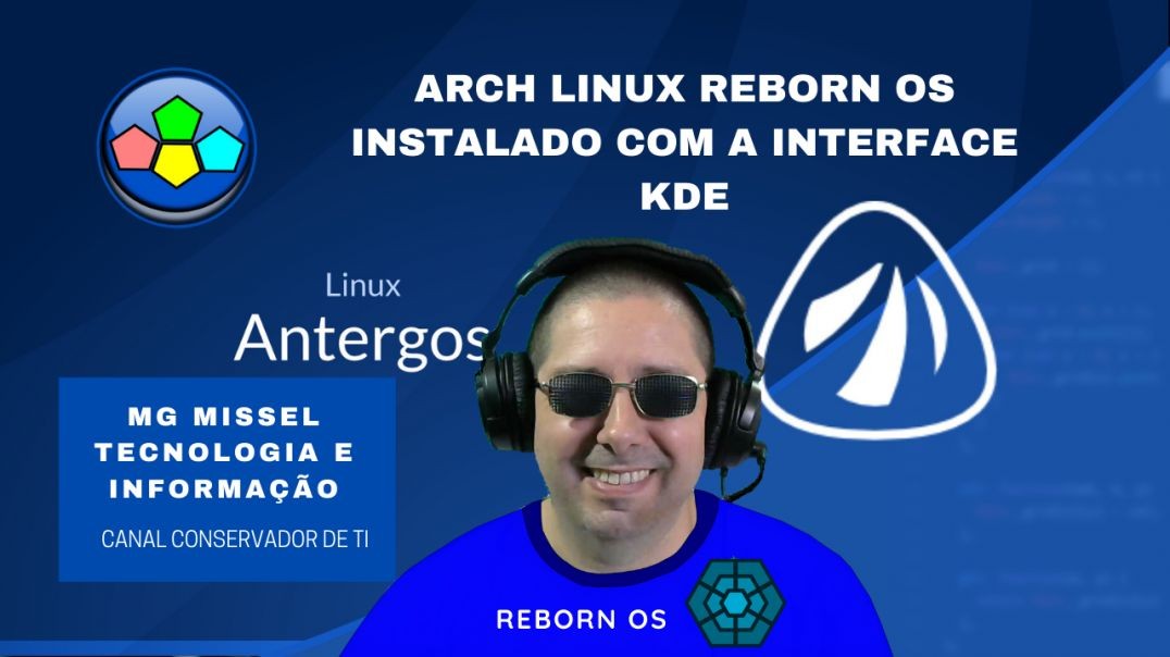 ARCH LINUX REBORNOS INSTALADO COM  A INTERFACE KDE